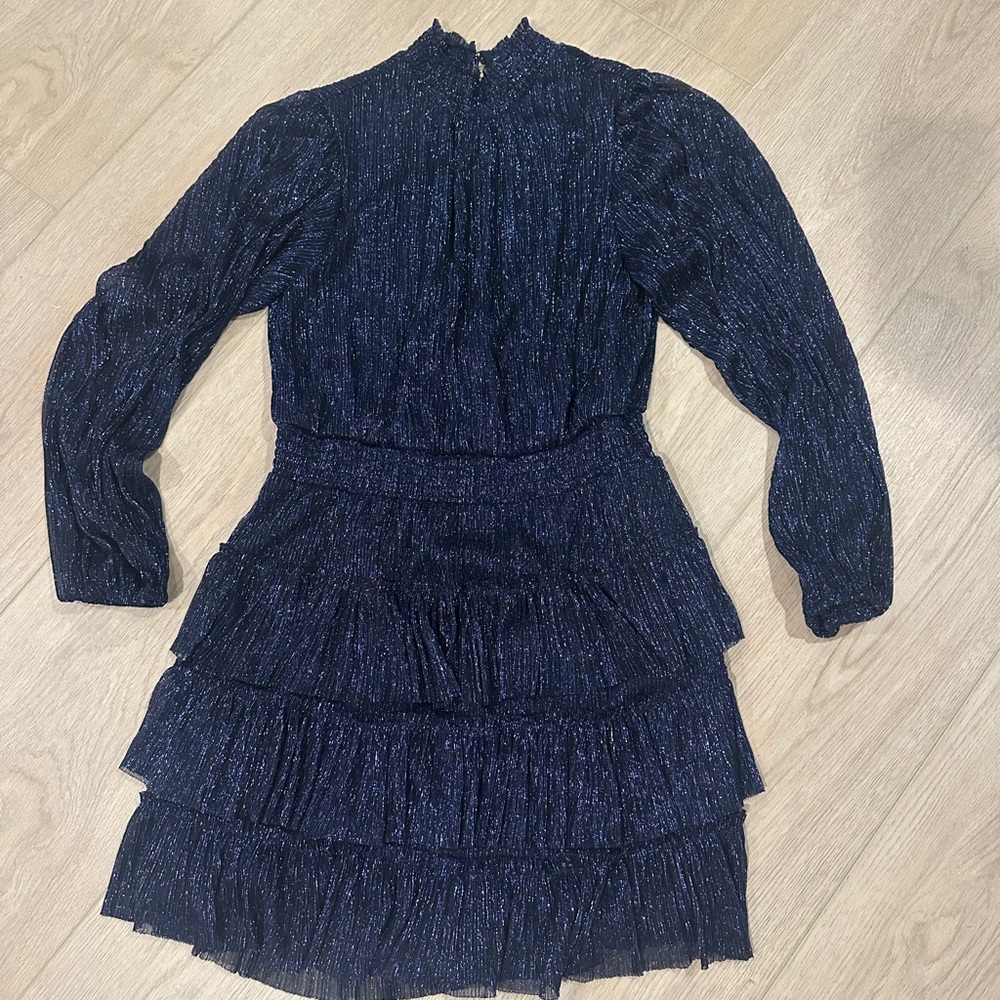 Elegant Sparkly Navy Blue Women's Dress